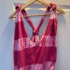 Pink Tie-Dye Sleeveless Romper